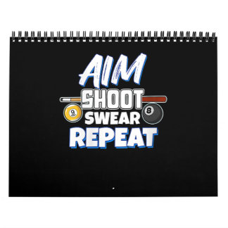 Vrouwen Funny Aim Pool Player Gift Billiard Balls Kalender