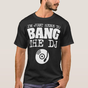 Vrouwen Funny Bang de DJ-schijf Jockey Wife Muziek T-shirt