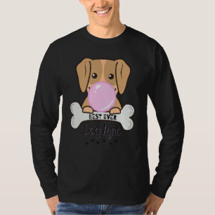 Vrouwen Funny Best Ever Dog tante Bubble Gum T-shirt