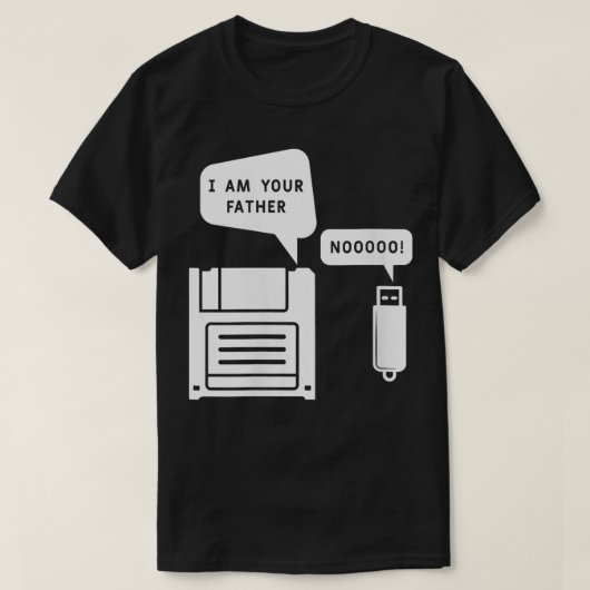 Vrouwen Funny Ik ben uw vader USB-stick diskettest T-shirt (Design voorkant)