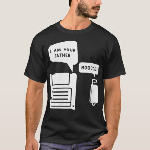 Vrouwen Funny Ik ben uw vader USB-stick diskettest T-shirt