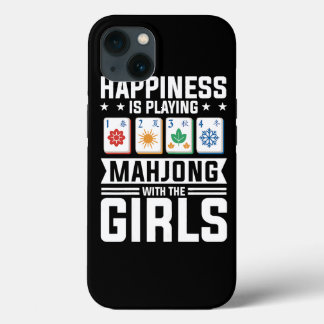 Vrouwen Funny Mahjong Happiness speelt Mahjong iPhone 13 Hoesje