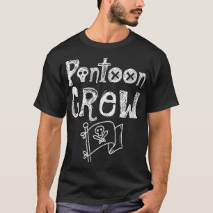 Vrouwen Funny PONTOON CREW Pirate Style Pontoon Pe T-shirt