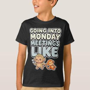 Vrouwen gaan op maandag vergaderingen schattig jap t-shirt