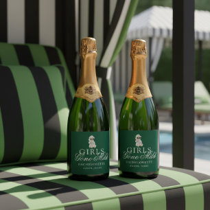 Vrouwen gaan voor mild Spa Beer Bruidsmeisje Sparkling Wijnetiket