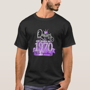 Vrouwen geboren in 1970 I Elegant Paars Black Part T-shirt
