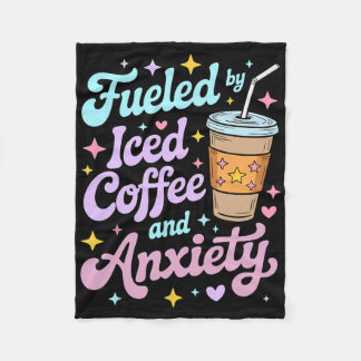 Vrouwen Gedreven Door IJskoude Koffie En Angst Gee Fleece Deken