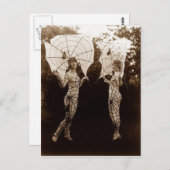  vrouwen gekleed als spinwebs briefkaart (Voorkant / Achterkant)