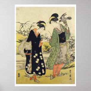 Vrouwen gekleed als valken poster