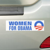 Vrouwen gelijk loon voor Obama 2012 Bumpersticker (Op auto)