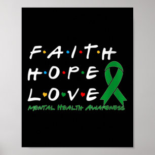 Vrouwen Geloof Hoop Liefde Geestelijke Gezondheid Poster
