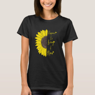 Vrouwen Geluk is een Nana Zonnebloem zijn T-shirt