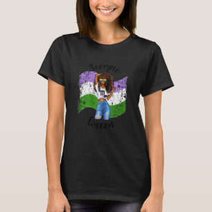 Vrouwen Genderqueer Queen Schorpioen Zwart Vrouwen T-shirt