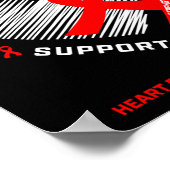 Vrouwen Geschenken Strijder Red Fighter Heart Dise Poster (Hoek)