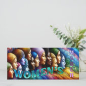 Vrouwen Geschiedenis Maand Flat Kaart (Staand voorkant)