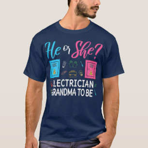 Vrouwen geslacht onthullen hij of zij Nana elektri T-shirt