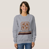 Vrouwen gestreepte stijlvolle kleding trui (Voorkant volledig)