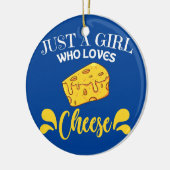 Vrouwen Gewoon een meisje dat houdt van een cadeau Keramisch Ornament (Links)