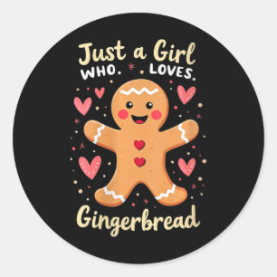Vrouwen gewoon een meisje dat houdt van peperkoek  ronde sticker