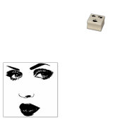 Vrouwen gezicht profiel make-up schoonheid moderne 	rubberstempel (Gestempeld)