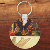 vrouwen, Ghost en Jack o' Lantern Sleutelhanger (Voorkant)