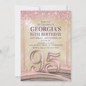 Vrouwen Glam 95e verjaardag uitnodiging (Voorkant)