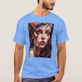 Vrouwen glas abstract gezicht t-shirt (Voorkant)