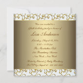 Vrouwen Gold Swirls 50ste verjaardag Kaart (Achterkant)