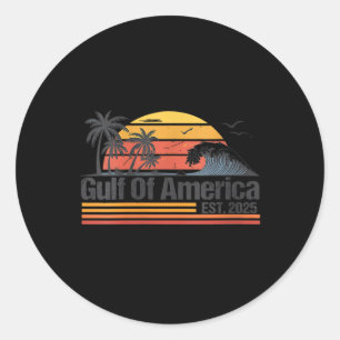 Vrouwen Golf van Amerika EST 2025 Retro Vintage B Ronde Sticker