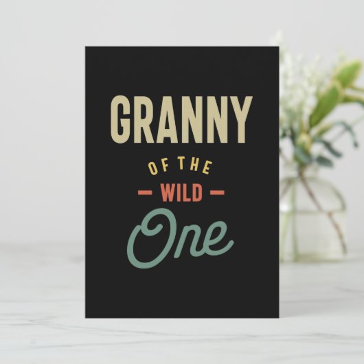 Vrouwen Granny van de wilde grootmagift Kaart (Staand voorkant)