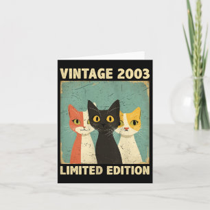 Vrouwen Grappig 22 jaar oud cadeau 2003 Cat Lo Kaart