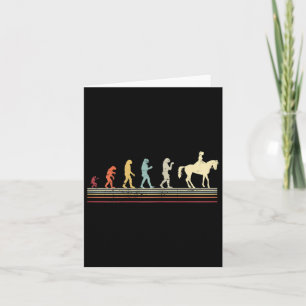 Vrouwen Grappig Gift Evolutie Paardrijden 1 Kaart