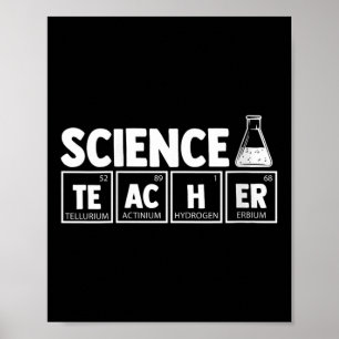 Vrouwen Grappig Periodiek Tafel Wetenschap Leraar Poster