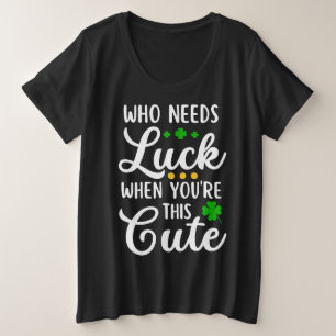 Vrouwen grappig St.Patrick's Dag Grote Maat T-shirt