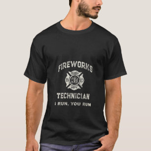 Vrouwen Grappig VUURWERK VEILIGHEIDSTECHNICUS Amer T-shirt