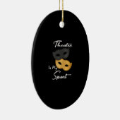 Vrouwen Grappige Actrice Theater Maskers Gift Keramisch Ornament (Rechts)