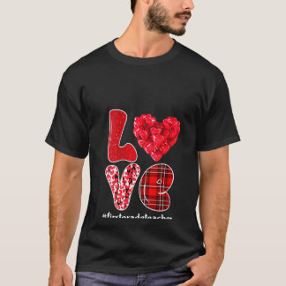 Vrouwen Grappige Harten Liefde 1e klas Leraar Leuk T-shirt