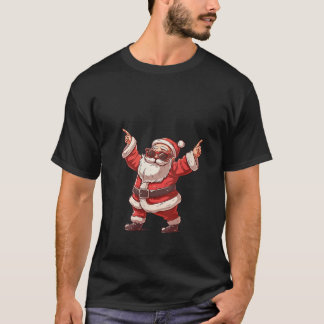 Vrouwen Grappige Sinterklaas met Zonnebril Cool Sa T-shirt
