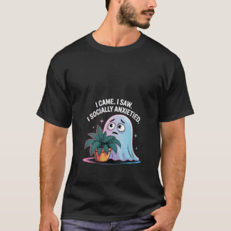 Vrouwen grappige sociale angst verlegen introvert t-shirt