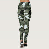 Vrouwen Groene Multi Camouflage Vrouwen Leggings (Achterkant)
