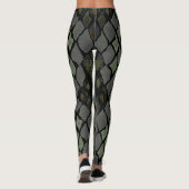 Vrouwen Groene Snakeskin Leggings (Achterkant)