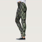 Vrouwen Groene Snakeskin Leggings (Links)