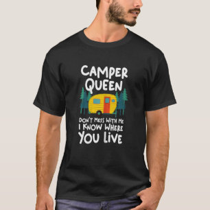 Vrouwen Grootste Camper Queen Einde Discussie Auto T-shirt