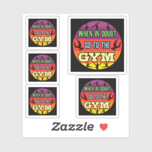 Vrouwen Gymnastiek Bij Twijfel Ga naar de Gym Sticker