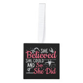 Vrouwen gymnastiek - ze geloofde dat ze kon kubus ornament (Voorkant)