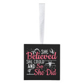 Vrouwen gymnastiek - ze geloofde dat ze kon kubus ornament (Rechts)