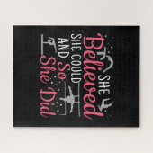 Vrouwen gymnastiek - ze geloofde dat ze kon legpuzzel (Horizontaal)