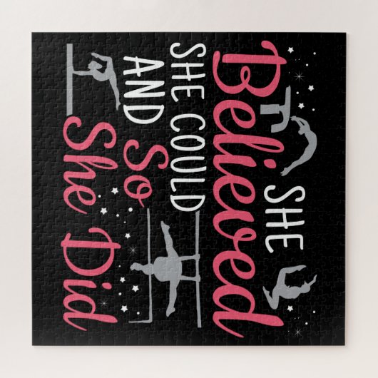 Vrouwen gymnastiek - ze geloofde dat ze kon legpuzzel (Horizontaal)