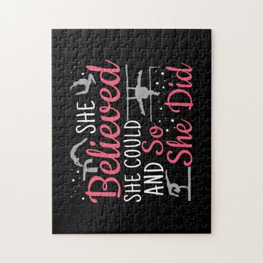 Vrouwen gymnastiek - ze geloofde dat ze kon legpuzzel (Verticaal)