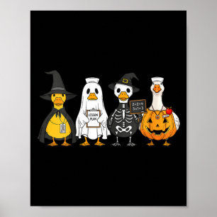 Vrouwen halloween eenden poster